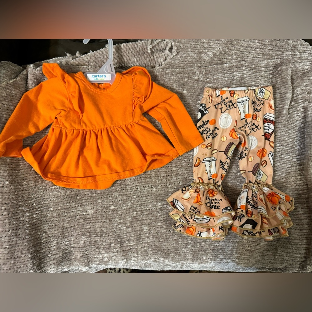 La Ti Da kids boutique fall outfit - size 0-3 month